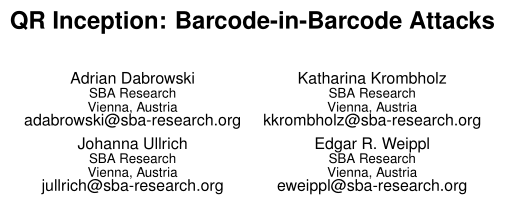 "QR Inception" academic paper