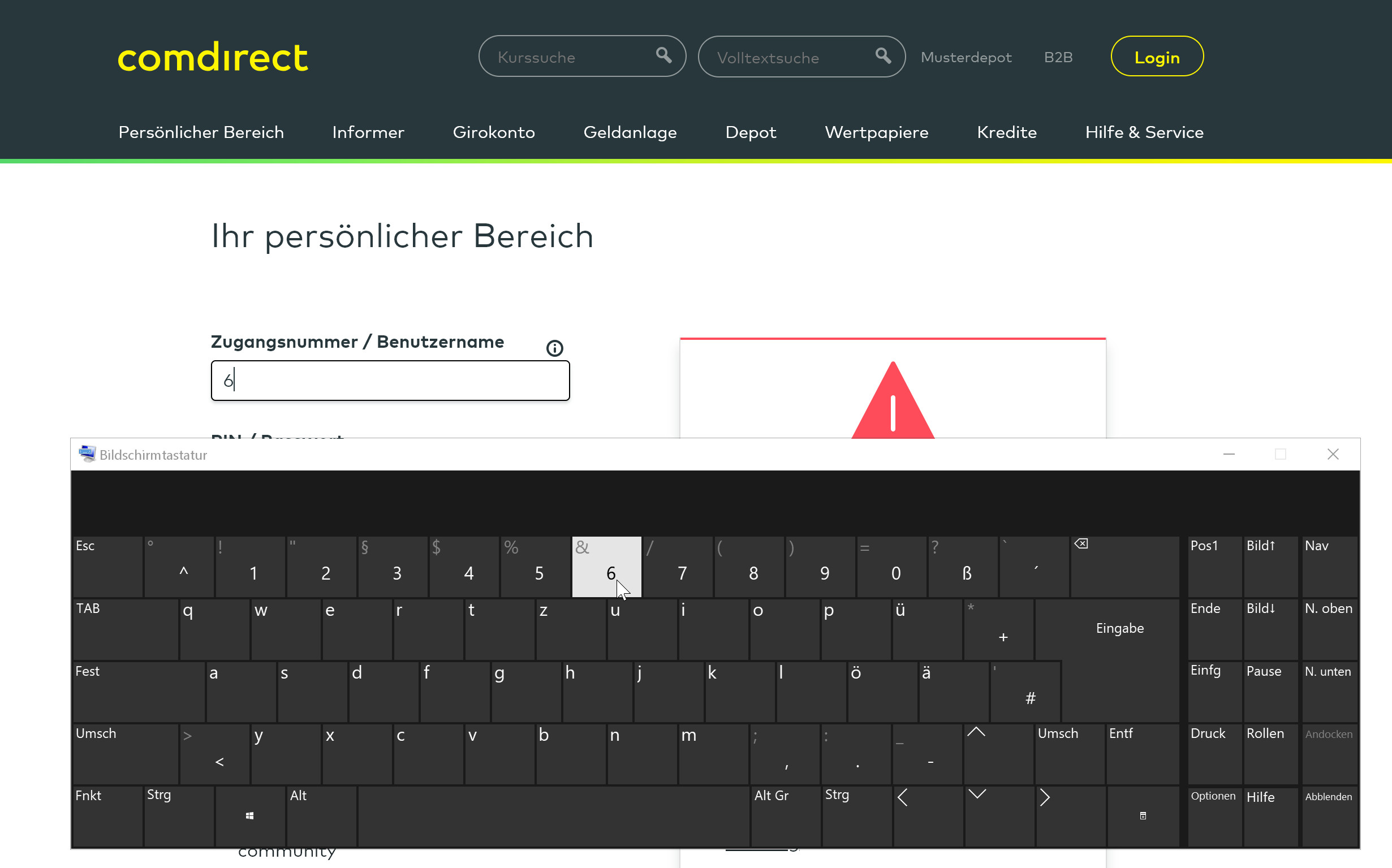 Wenn’s ums Online-Banking geht, nutzen Sie am besten immer eine Bildschirmtastatur. Wenn’s ums Online-Banking geht, nutzen Sie am besten immer eine Bildschirmtastatur.