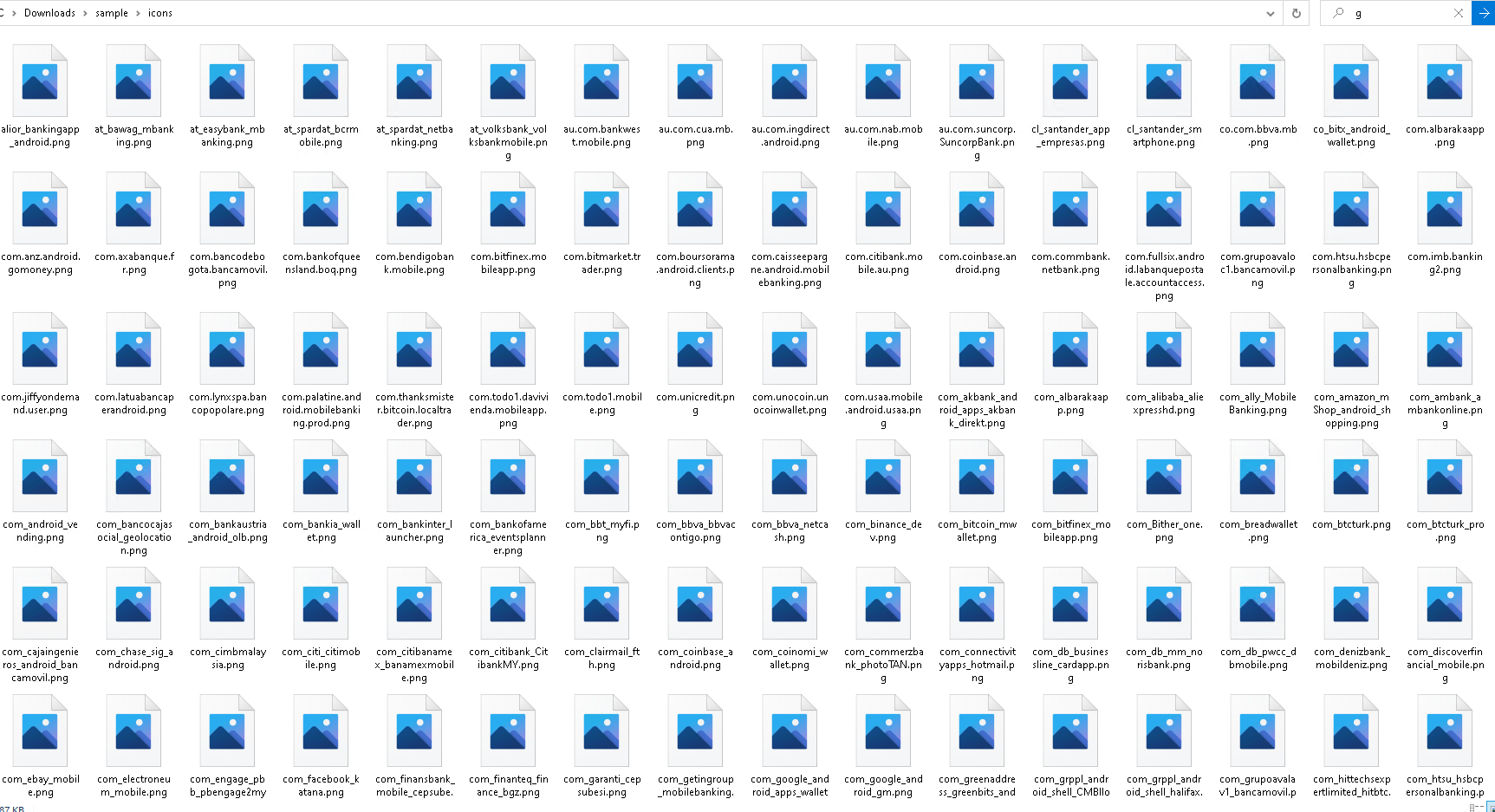 Figure 15: Contents of icons folder Figure 15: Contents of icons folder