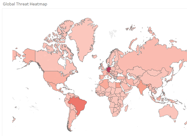 Figure 40: Distribution of "Android" threats in the top 5 countries