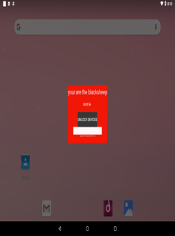 Figure 51 - Typical Android Ransomware lock screen Figure 51 - Typical Android Ransomware lock screen