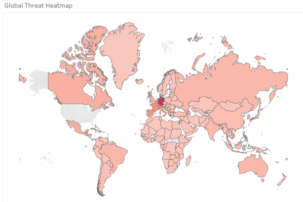 Figure 58 - Top countries targeted by macOS threats