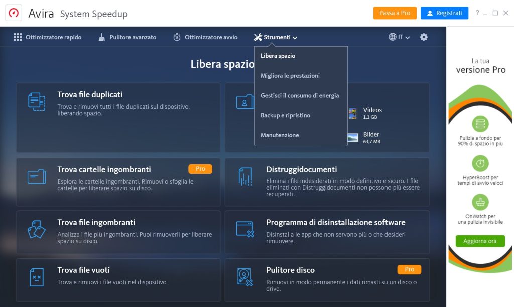 Rimetti in funzione il tuo PC bloccato Assurez le bon fonctionnement de votre PC : Avira System Speedup
