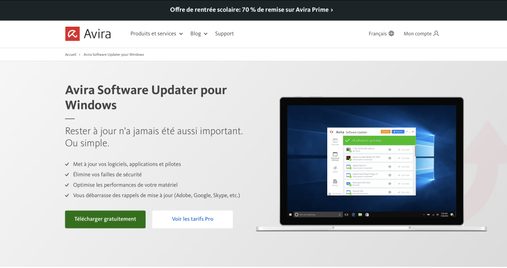 Remettez votre PC bloqué en état de marche Avira Software Updater pour Windows