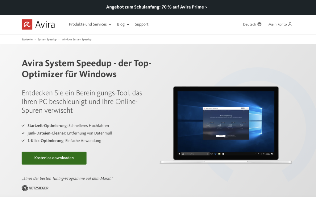 Festplatte klonen: So funktioniert’s Avira System Speedup