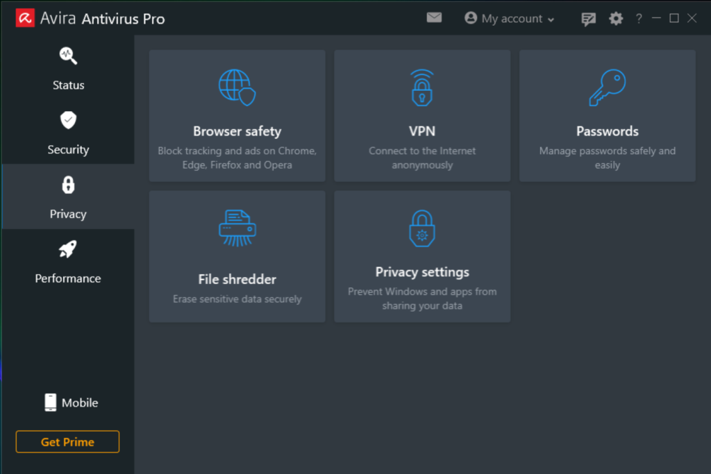 Avira Antivirus Pro with built-in VPN