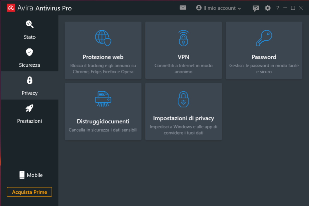 Avira Antivirus Pro con VPN integrata