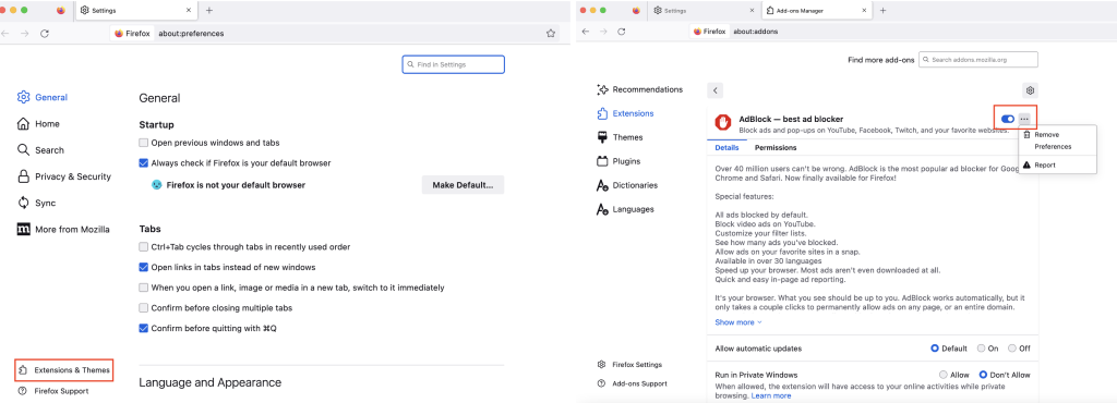 Block ads in Mozilla Firefox