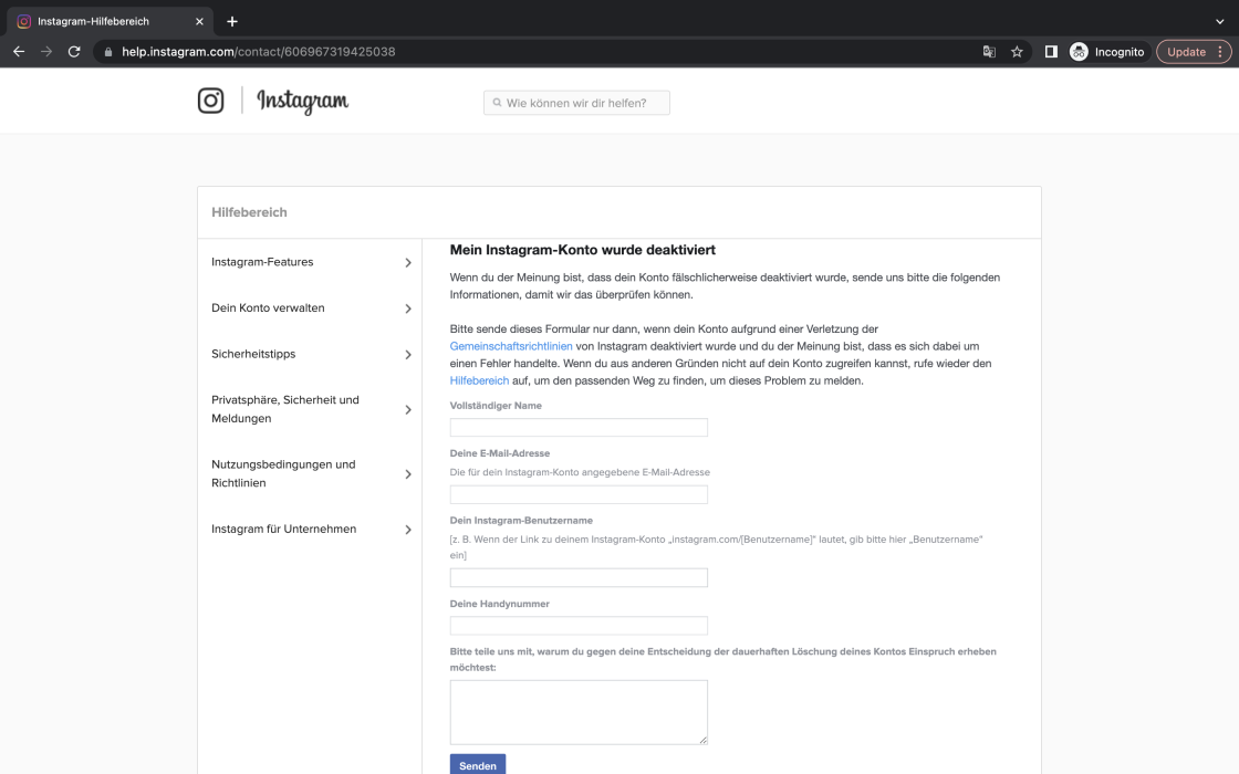 Dein Konto Wurde Nicht Für Instagram Shopping Zugelassen www.avira.com
