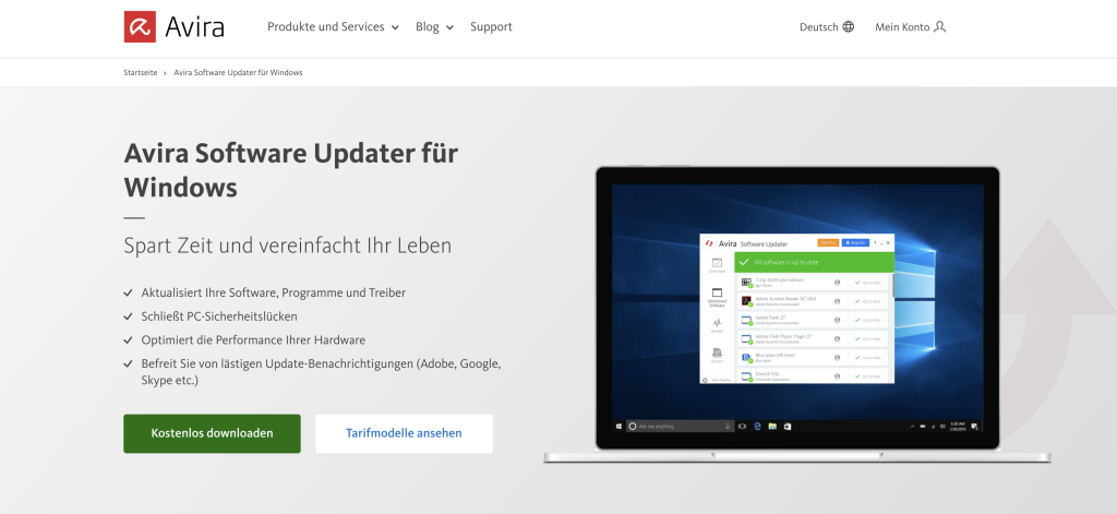 Treiber aktualisieren: Mit Updates zu mehr Sicherheit, Geschwindigkeit und Stabilität Avira Software Updater