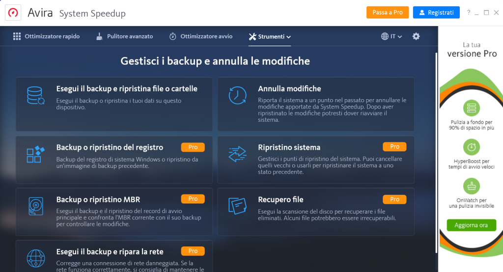 Come posso recuperare i file eliminati? Avira System Speedup Pro