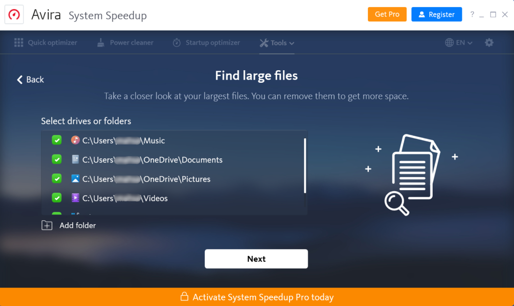 Avira System Speedup analyzes and checks drives and files on your Windows PC or laptop 