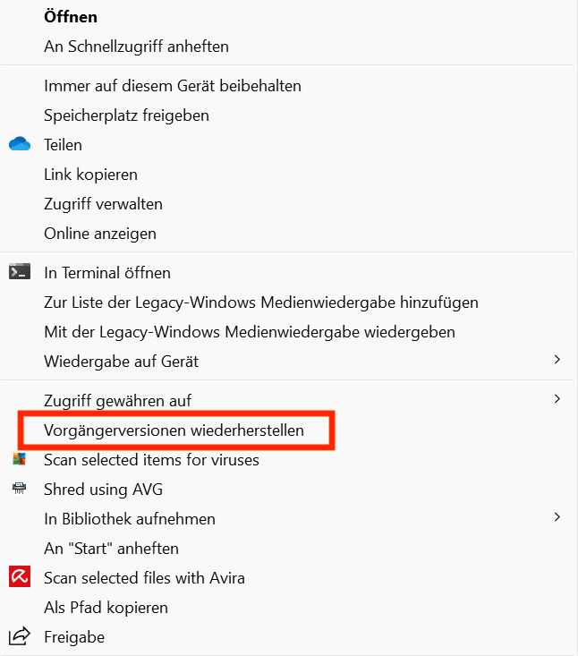 Datenwiederherstellung Windows