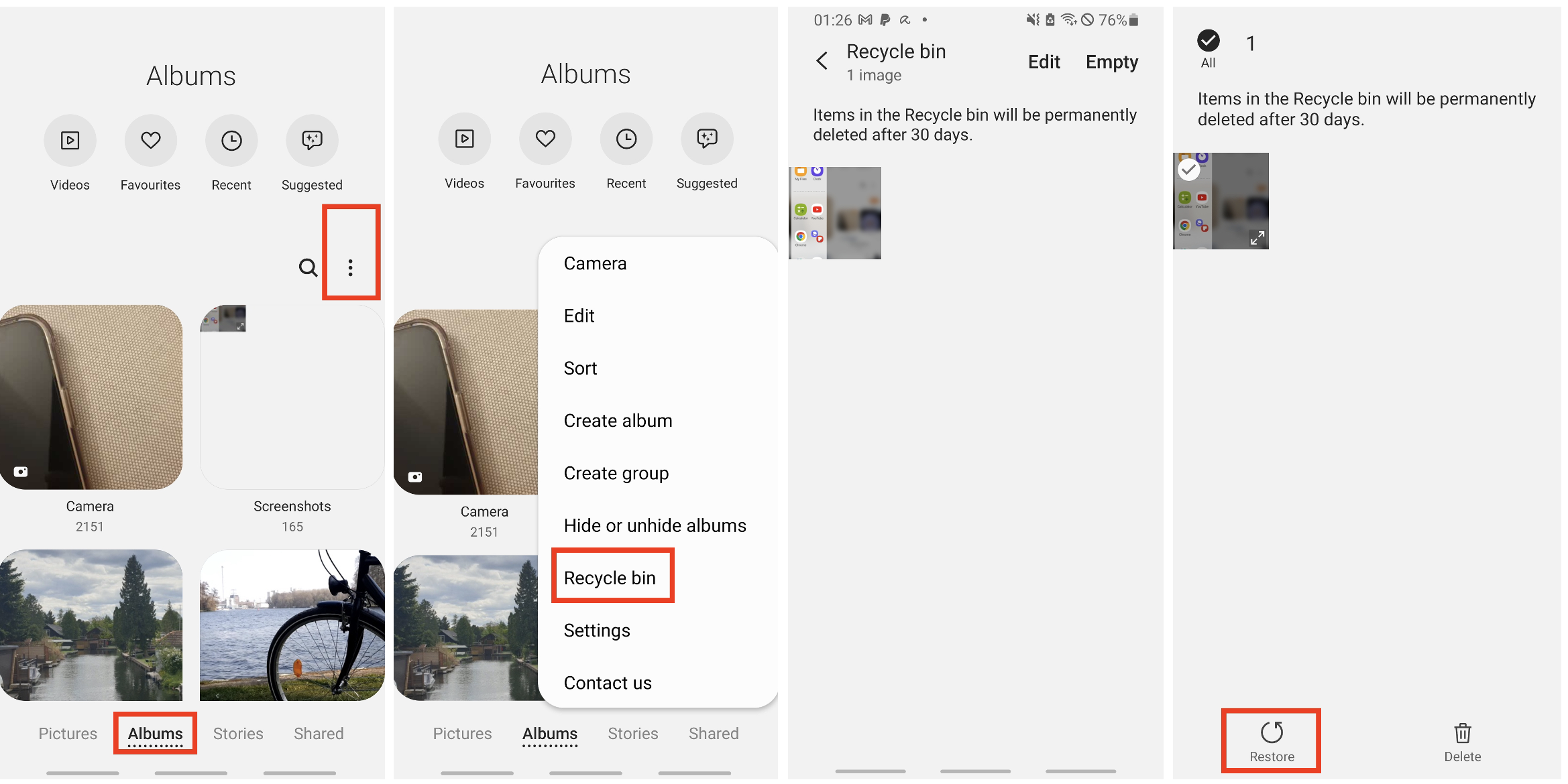 Recover deleted files on Android