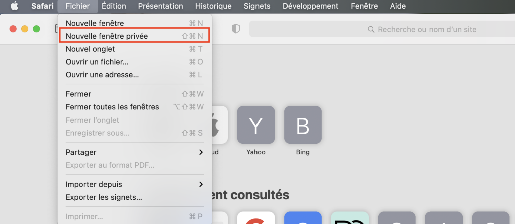 Navigation privée dans Safari sur votre Mac