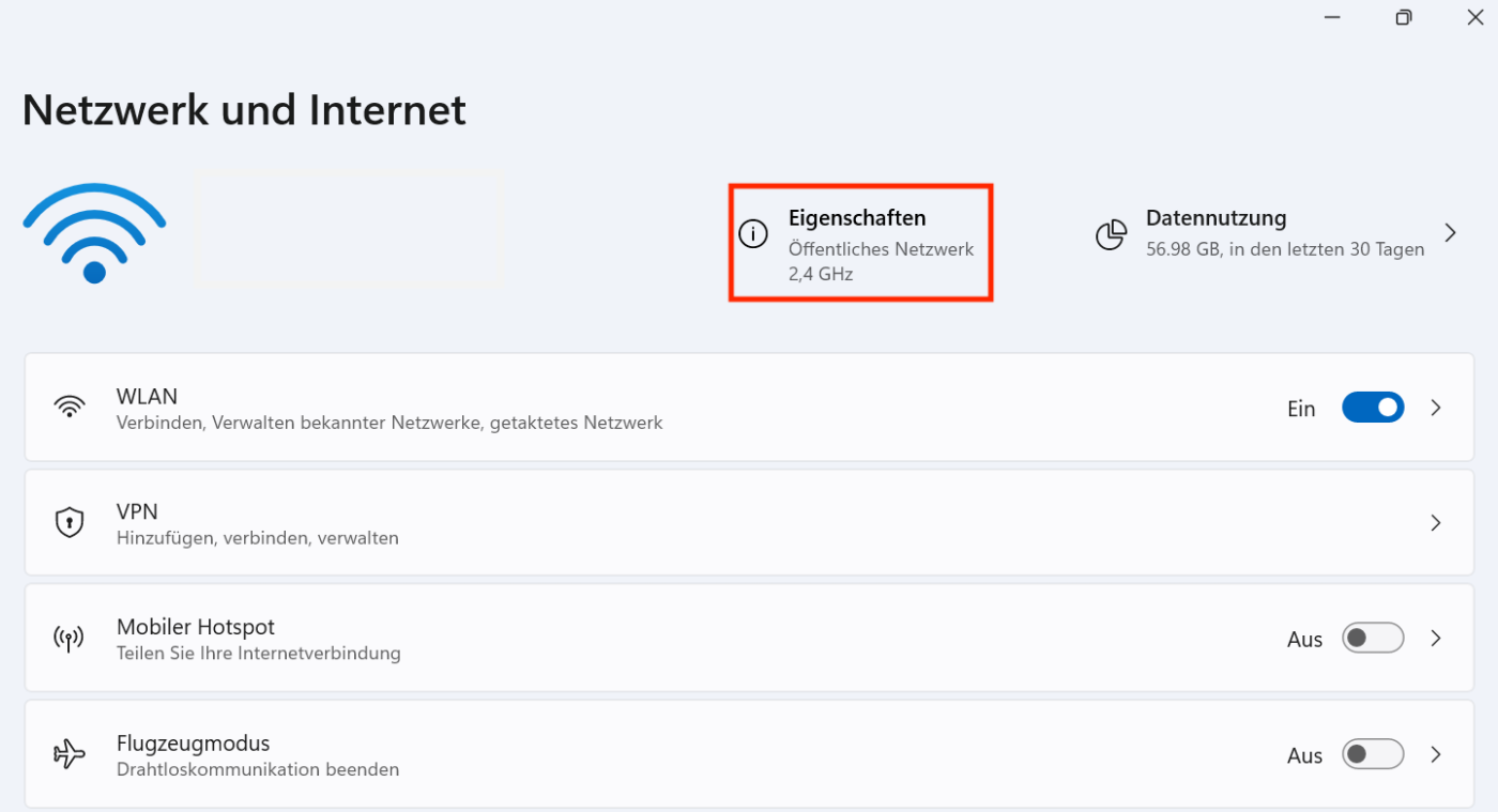 Öffentliche vs. private IPAdresse Avira