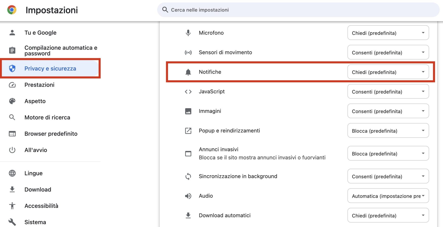 Disattivazione delle notifiche di Chrome | Avira