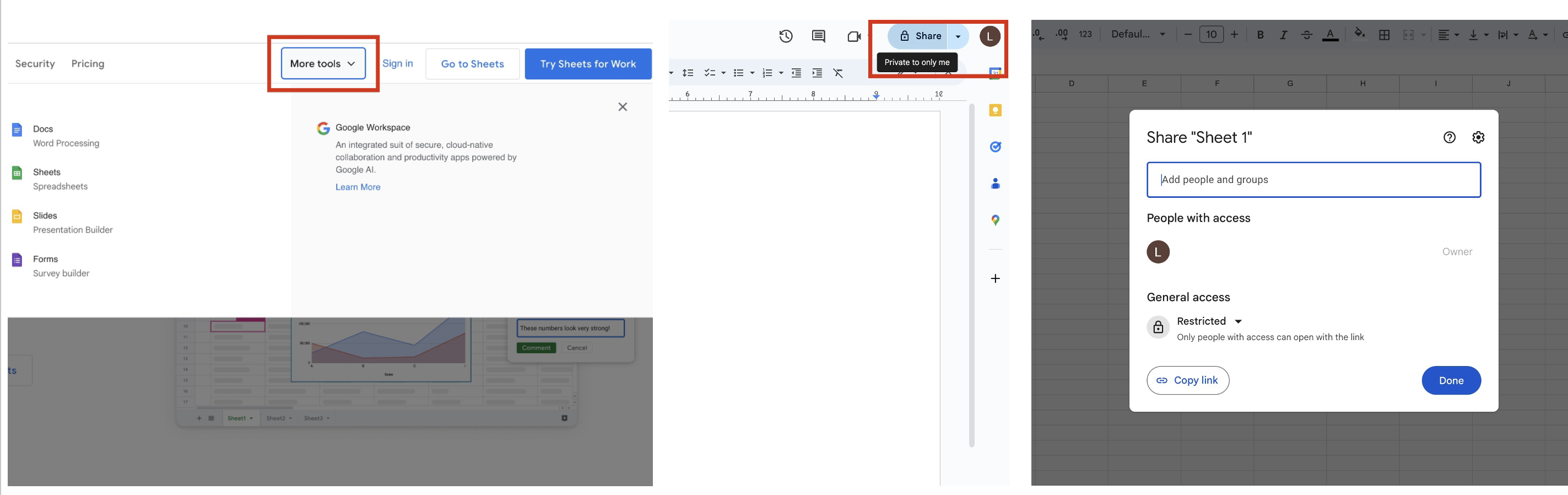 Protection par mot de passe pour Google Docs, Sheets et Slides