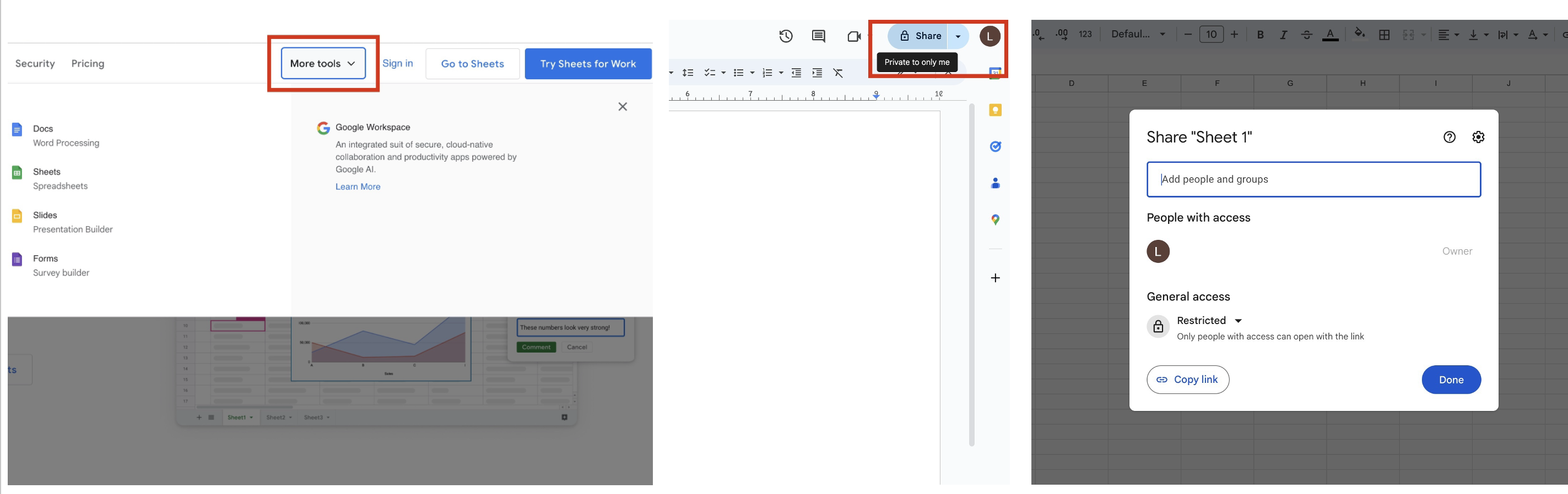 Protection par mot de passe pour Google Docs, Sheets et Slides