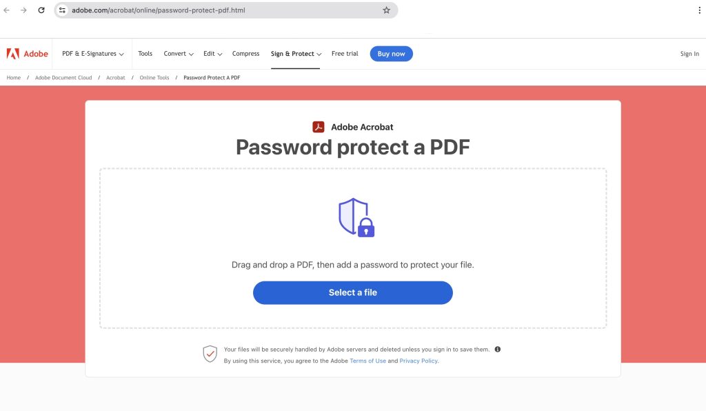 Password protection for Adobe Acrobat (PDF)