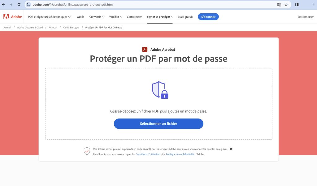 Protection par mot de passe pour Adobe Acrobat (PDF)