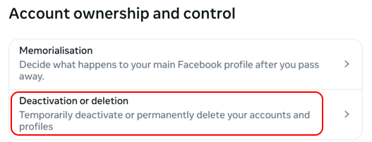 The “Accounts Centre” window with the “Personal details” menu