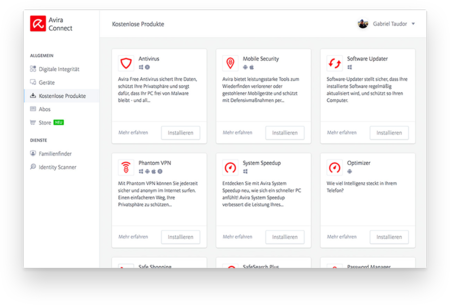 Avira Connect Dashboard
