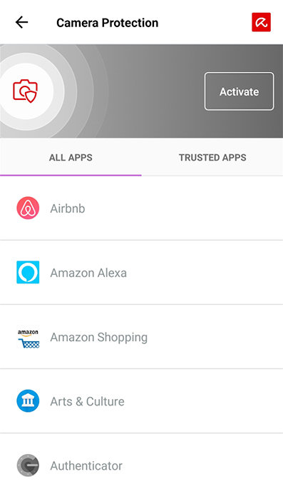 Avira Camera Protection Android Screenshot