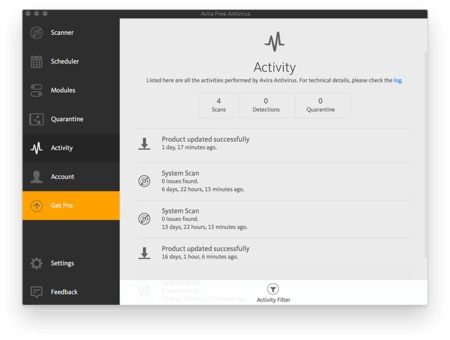Avira Free Antivirus Mac Screenshot