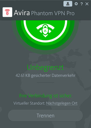 Avira Phantom VPN Pro Screenshot