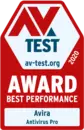 Winner of AV test's best performance award Winner of AV test's best performance award